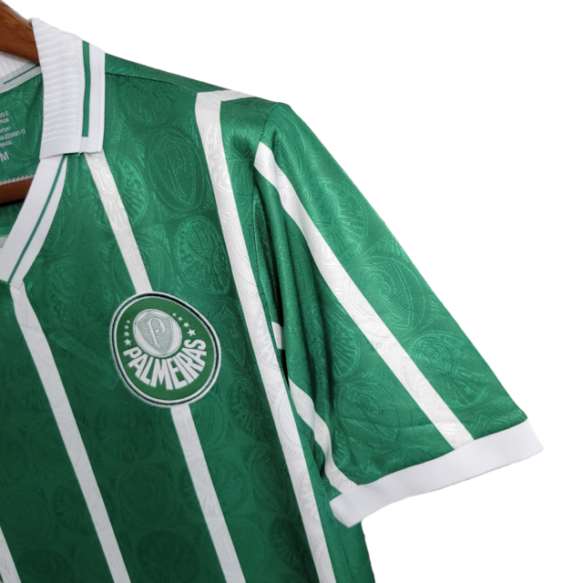 Camisa Retrô Palmeiras I 1993 - Masculina - Verde com listras em branco