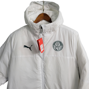 Jaqueta Corta-Vento Palmeiras 23/24 - Masculina Puma - Branca com detalhes em verde