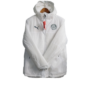 Jaqueta Corta-Vento Palmeiras 23/24 - Masculina Puma - Branca com detalhes em verde