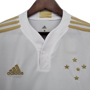 Camisa Cruzeiro II 21/22 Torcedor Masculina - Branca com detalhes em dourado