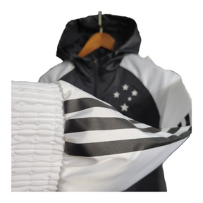 Jaqueta Corta-Vento Cruzeiro 23/24 - Masculina Adidas - Preta e branca