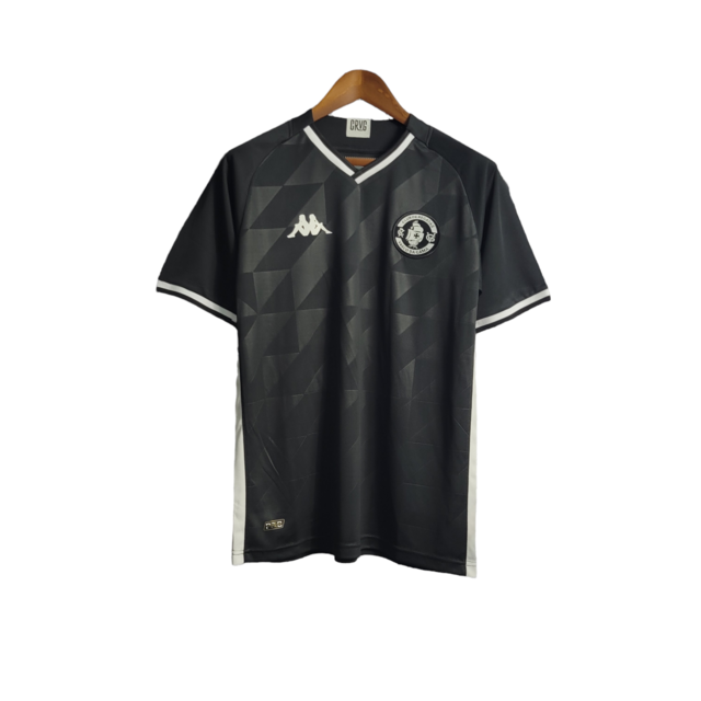 Camisa Vasco da Gama III 21/22 Kappa Torcedor Masculina - Preta com detalhes em branco