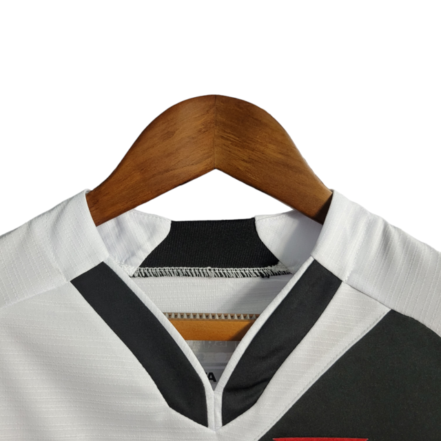 Kit Infantil Vasco da Gama I 22/23 Kappa Torcedor Masculino - Branca com detalhes em preto e vermelho