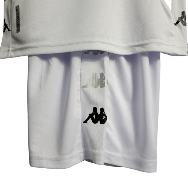 Kit Infantil Vasco da Gama I 22/23 Kappa Torcedor Masculino - Branca com detalhes em preto e vermelho