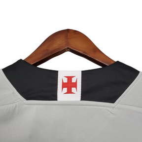 Camisa Vasco da Gama III 21/22 Kappa Torcedor Masculino - Cinza com faixas em preto e branco