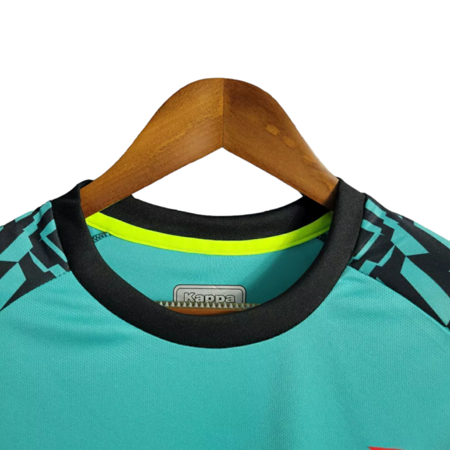 Camiseta Vasco da Gama Pré-Jogo 2022 Kappa Masculina - Verde com detalhes em Preto