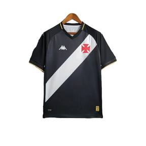 Camisa Vasco da Gama I 23/24 Kappa Torcedor Masculina - Preta com a faixa branca