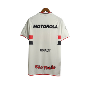 Camisa Retrô São Paulo I 2000 - Masculina Penalty - Branca com símbolo do Paulistão