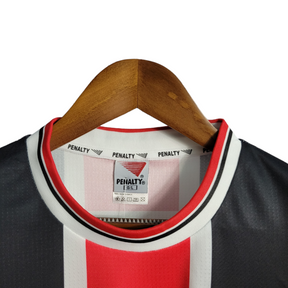 Camisa Retrô São Paulo II 2000 - Masculina Penalty - Tricolor com símbolo da Motorola