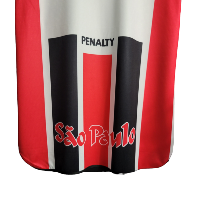 Camisa Retrô São Paulo II 2000 - Masculina Penalty - Tricolor com símbolo da Motorola