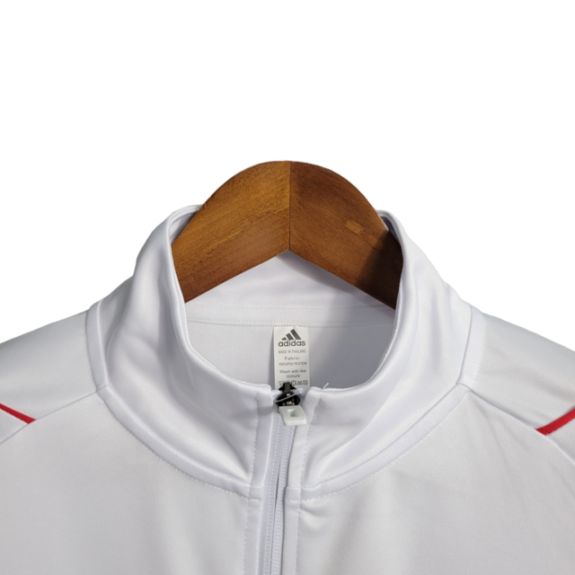 Jaqueta Corta-Vento São Paulo 23/24 Masculina Adidas - Branca com detalhes em preto