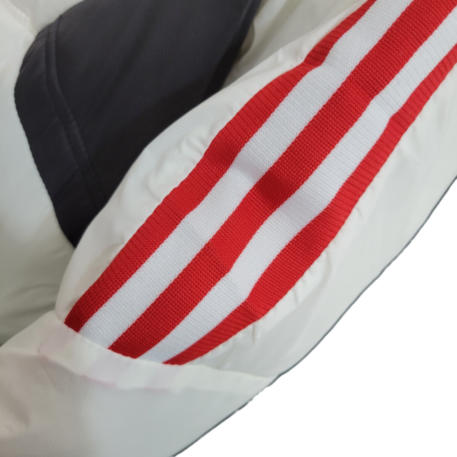 Jaqueta Corta-Vento São Paulo 23/24 Masculino Adidas - Branco com detalhes em preto e vermelho