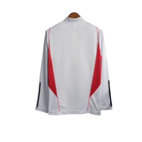 Jaqueta Corta-Vento São Paulo 23/24 Masculina Adidas - Branca com detalhes em preto e vermelho