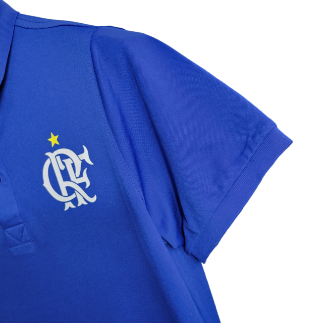 Camisa Flamengo Polo Edição Especial Conmebol 23/24 Torcedor Masculina - Azul com detalhes em branco