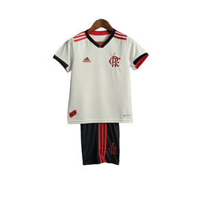 Kit Infatil Flamengo II 22/23 Adidas - Branco com detalhes em vermelho