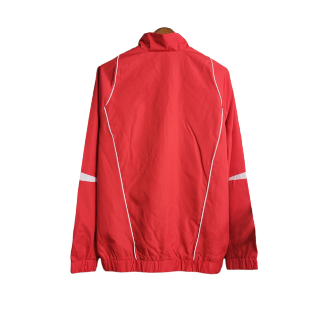 Jaqueta Corta-Vento Flamengo 23/24 Masculina Adidas - Vermelha com de talhes em branco