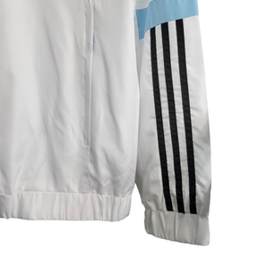 Jaqueta Corta-Vento Flamengo 23/24 Masculina Adidas - Branca com detalhes em preto e azul