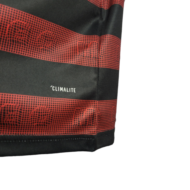 Camisa Flamengo I 19/20 Torcedor Masculina - Vermelha e preta com os detalhes em branco