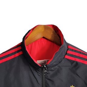 Jaqueta Corta-Vento Flamengo 23/24 Masculina Adidas - Preta com detalhes em vermelho e branco