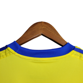 Camisa Flamengo II Retrô 1993 Torcedor Masculina - Amarela com detalhes em azul