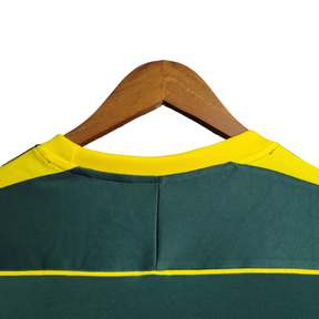 Camisa Goleiro Seleção Brasileira Retrô 1998 Nike Torcedor Masculina - Verde escuro com detalhes em branco e amarelo