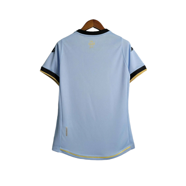 Camisa Vasco da Gama Goleiro 23/24 - Torcedor Kappa Feminina - Azul com detalhes em preto e dourado