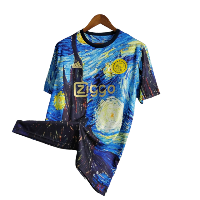 Camisa Ajax Edição Especial 23/24 - Torcedor Adidas Masculina - detalhes em azul amarelo e dourado