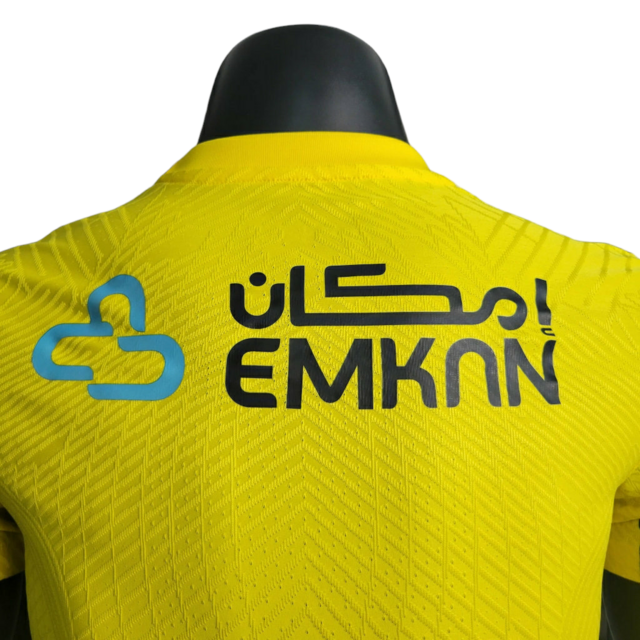 Camisa Al-Ittihad II 23/24 - Jogador Nike Masculina - Amarela com detalhes preto e branco