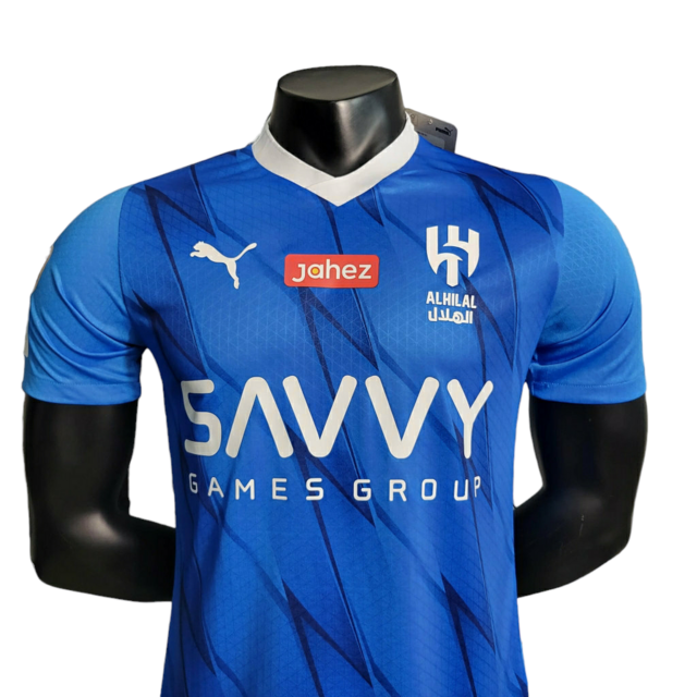 Camisa Al Hilal I 23/24 - Jogador Puma Masculina - Azul com detalhes em branco