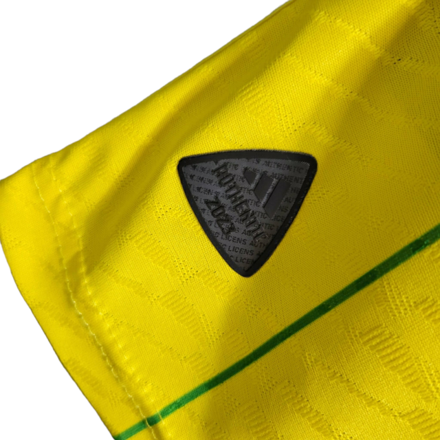 Camisa Jamaica I 23/24 - Jogador Adidas Masculina - Amarela com detalhes verde e preto