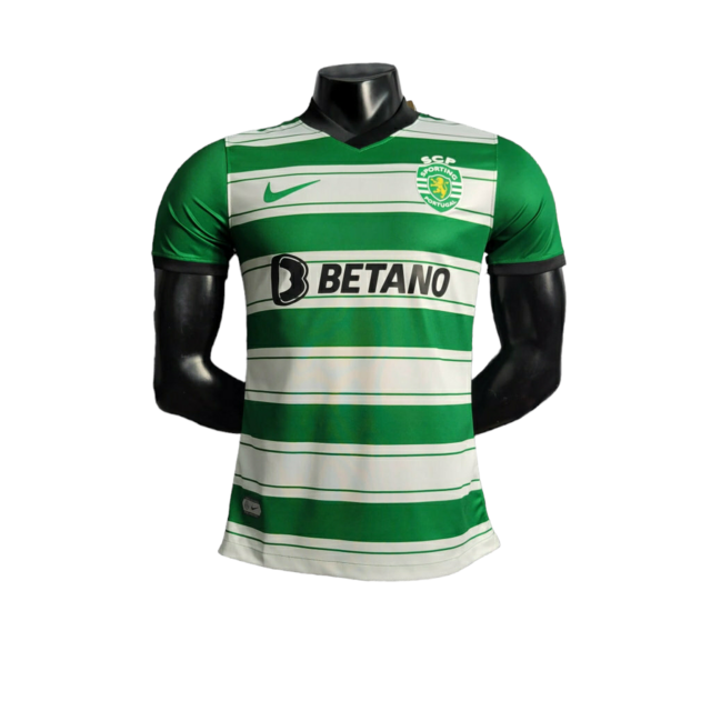 Camisa Sporting Lisboa I 22/23 - Jogador Nike Masculina - Verde com detalhes em branco e preto