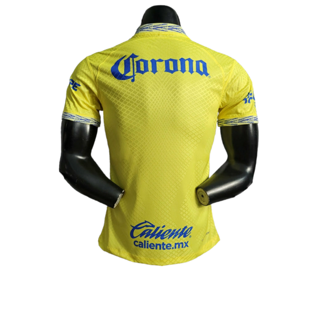 Camisa América do México I 22/23 - Jogador Nike Masculina -Amarela com detalhes em azul