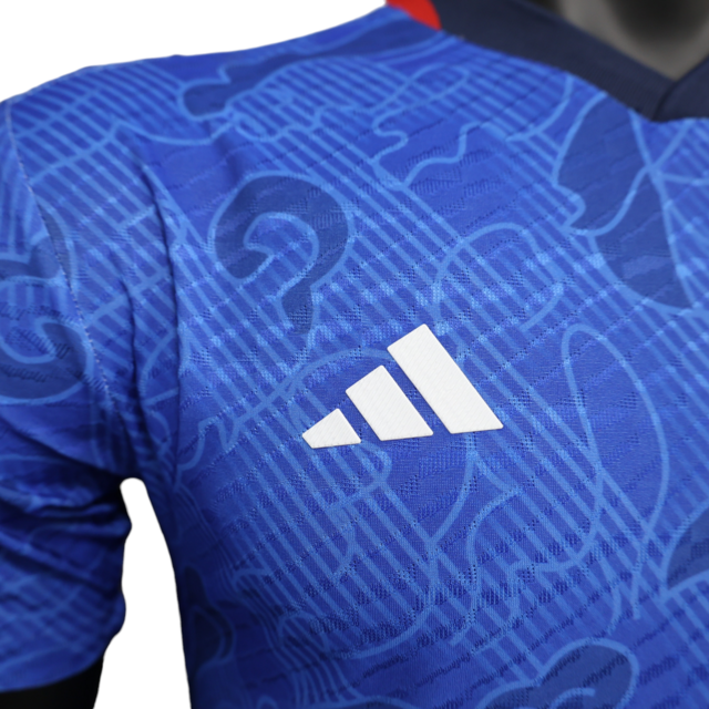 Camisa Seleção do Japão Edição Especial 23/24 - Jogador Adidas Masculina - Azul com detalhes em branco