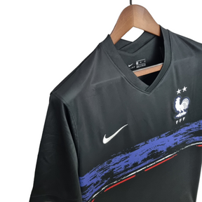 Camisa Seleção da França 22/23 - Torcedor Nike Masculina - Preta com detalhes em azul e branco