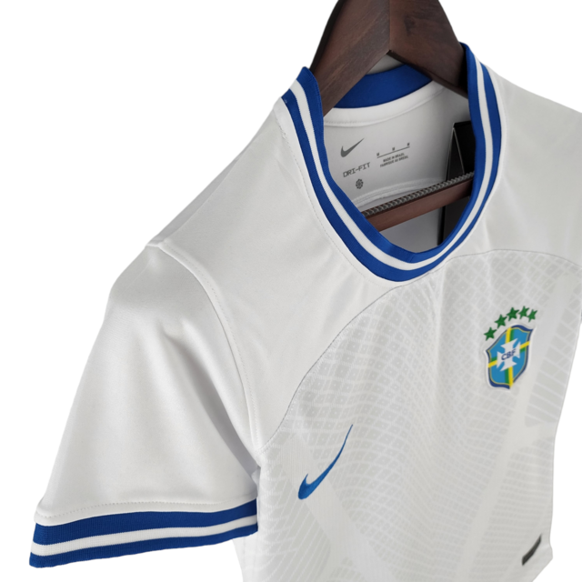 Camisa Seleção do Brasil Edição Especial 22/23 - Torcedor Nike Feminina - Branca com detalhes em azul