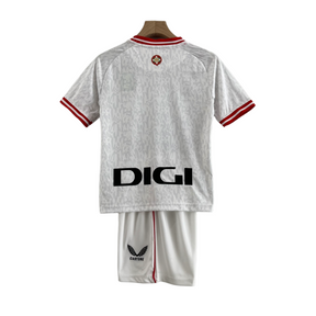 Kit Infantil Atlético de Bilbao III 23/24 Castore - Branco com detalhes em vermelho e preto