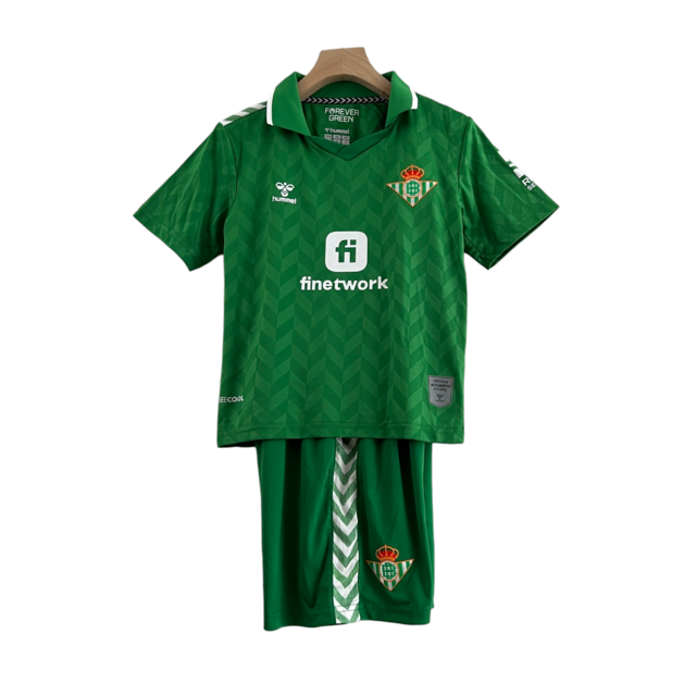 Kit Infantil Real Betis II Hummel 23/24 - Verde com detalhes em branco