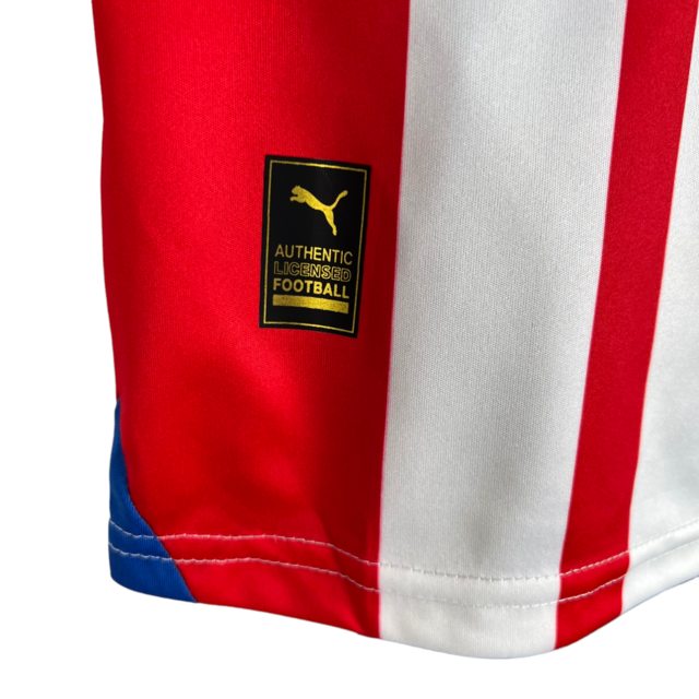 Kit Infantil Girona I Puma 23/24 - Branco com detalhes em vermelho e azul