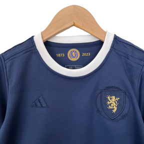 Kit Infantil Escócia Edição Especial Aniversario 150 anos Adidas 23/24 - Azul com detalhes em branco
