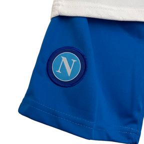 Kit Infantil Napoli II 23/24 - EA7 - Branco com detalhes em azul e vermelho
