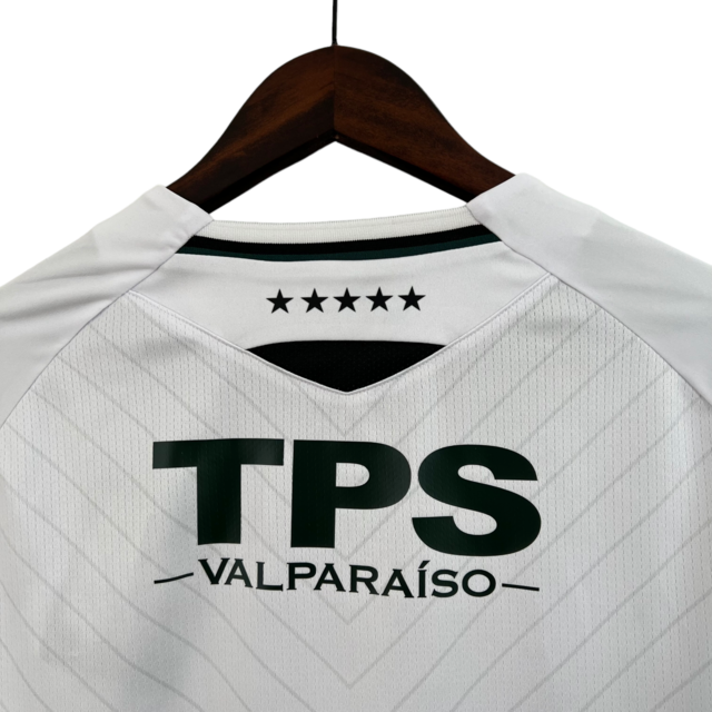 Camisa Santiago Wanderers II 23/24 - Torcedor Macron Masculina - Branca com detalhes em verde e preto