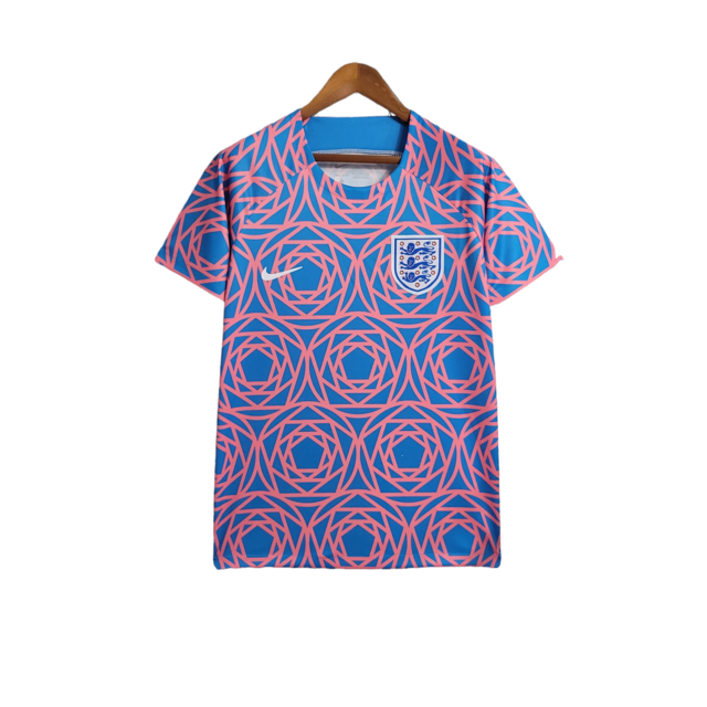 Camisa Seleção Inglaterra 23/24 - Torcedor Nike Masculina - Azul com detalhes em laranja