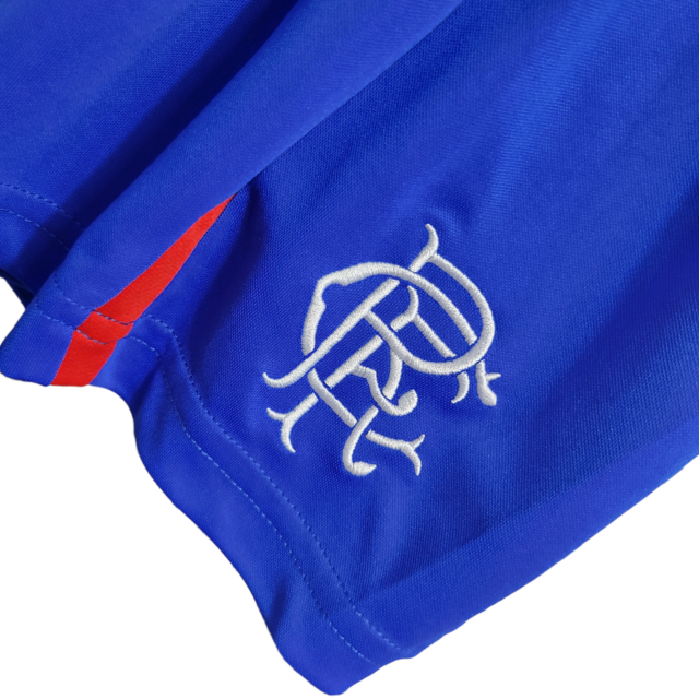 Kit Infatil Rangers II Castore 23/24 - Branco com detalhes em azul e vermelho