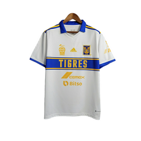 Camisa Tigres do México I 22/23 - Torcedor Adidas Masculina - Branca com detalhes em amarelo e azul