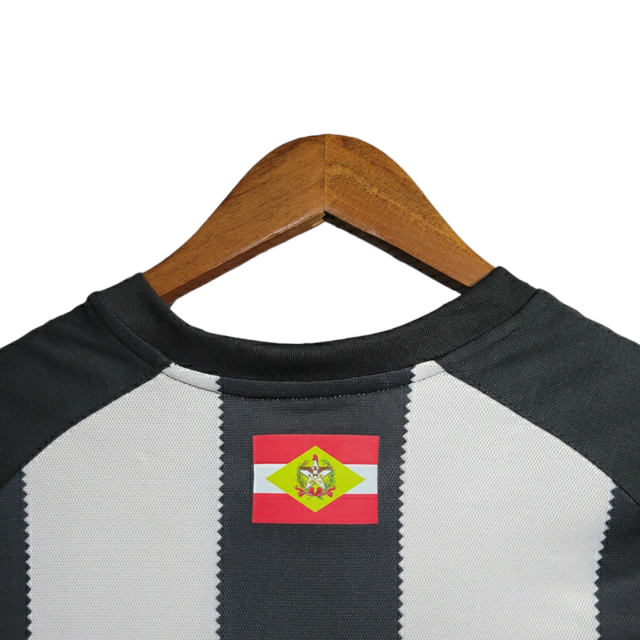 Camisa Figueirense I 23/24 - Torcedor Volt Masculina - Preta com detalhes em branco