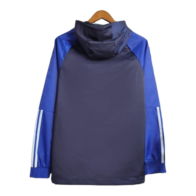 Jaqueta Corta-Vento Real Madrid 23/24 - Masculina Adidas - Azul