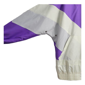 Jaqueta Corta-Vento Manchester United 23/24 - Masculina Adidas - Roxa com detalhes em branco