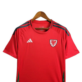 Camisa País de Gales I 24/25 - Torcedor Adidas Masculina - Vermelha