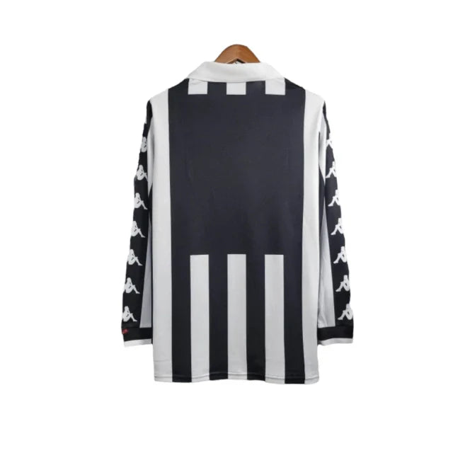 Camisa Retrô Juventus I 1999/2000 manga longa - Kappa Masculina- Preta e branca