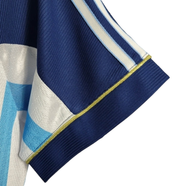 Camisa Retrô Seleção da Argentina II 1998 - Adidas Masculina - Azul com detalhes em branco